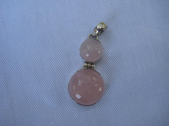 Rose Quartz Pendant stone of unconditional love 1930